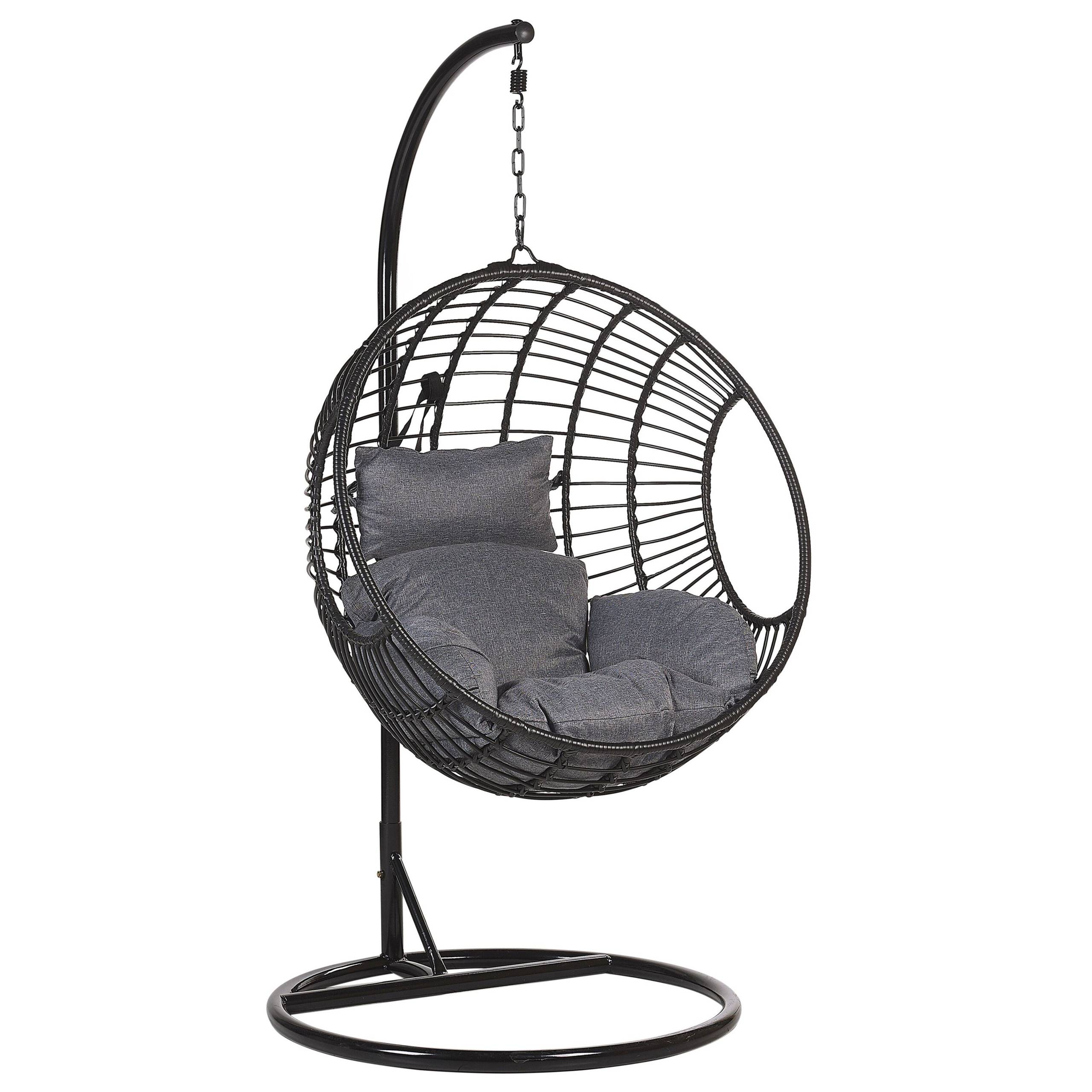 Beliani - Chaise porte-à-faux Polyrotin Noir ASPIO - 99x97x199- Beliani - Image 2