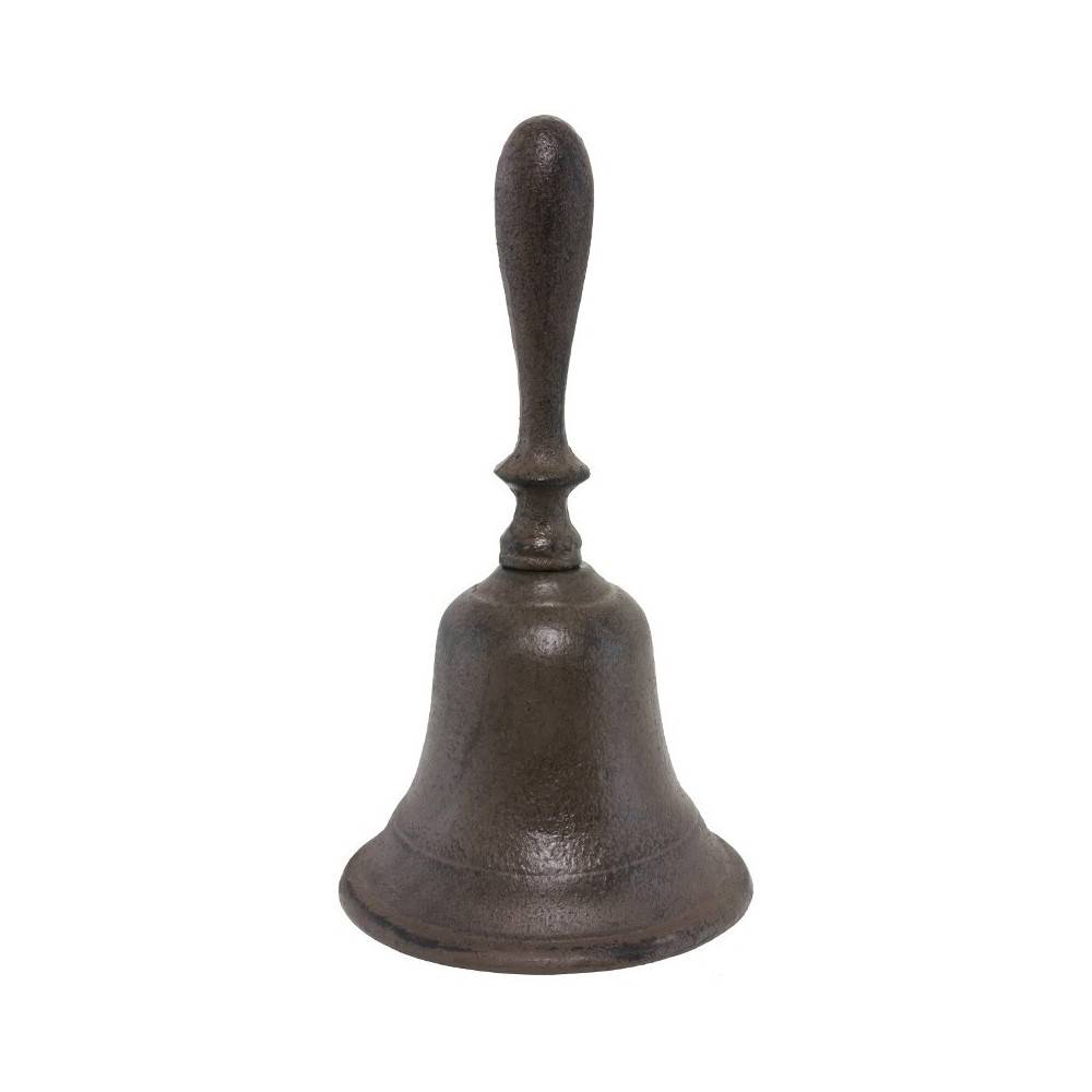 Cloche de jardin ancienne en fonte marron Ø.11.5 x 21 cm Chemin de campagne - Image 1