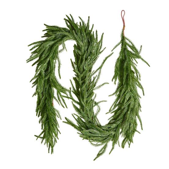 VEVOR Guirlande de Noël de Pin Norfolk Artificiel Décoration de Noël Verte 1,8 m - Image 1
