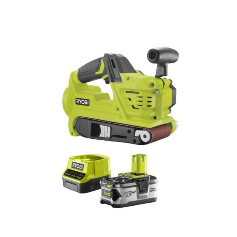 Ryobi - Pack RYOBI ponceuse à bande 75 mm 18V One+ R18BS-0 - 1 batterie 4.0Ah - 1 chargeur 2.0Ah - Image 1