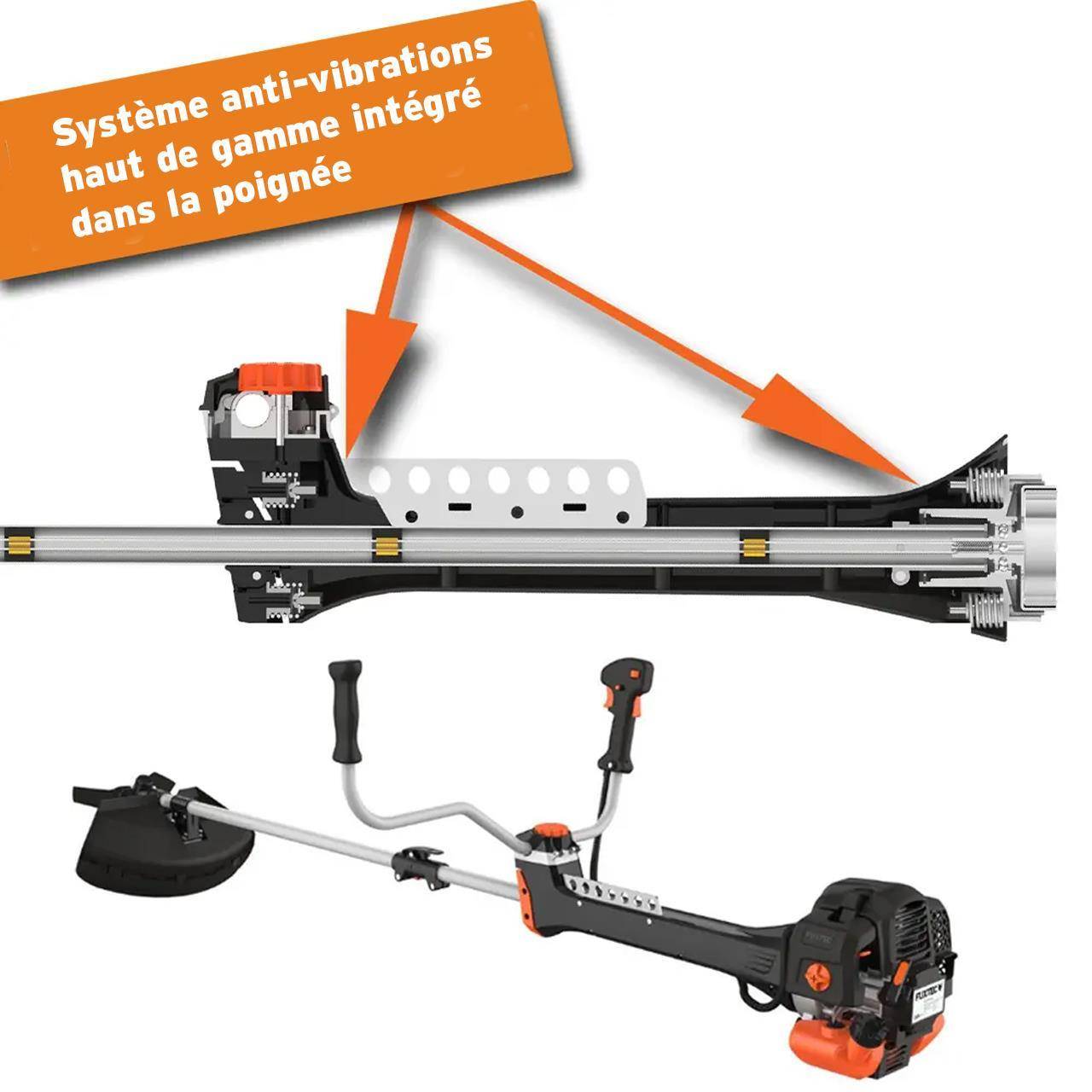 FUXTEC - Débroussailleuse thermique pro FX-PS152  52 cm³ 3 CV avec système anti-vibration – Fuxtec - Image 9