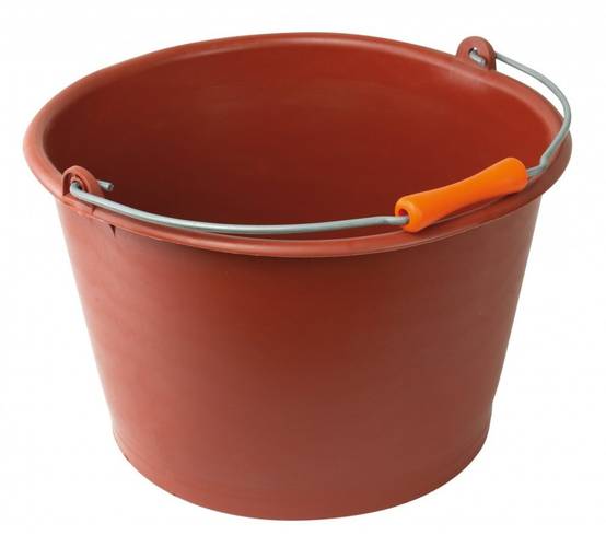 Seau de maçon plastique rouge - Mondelin