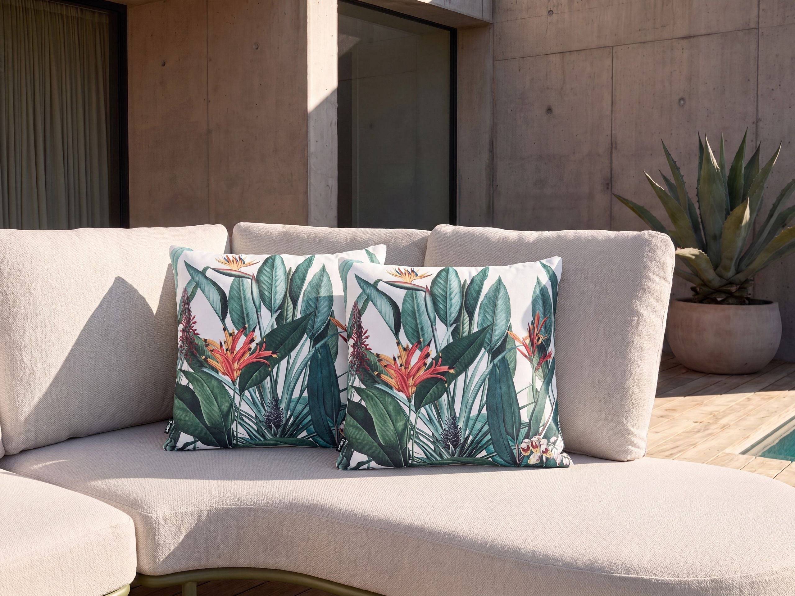 Beliani - Coussin d'extérieur Polyester Vert NANDINA - 45x45x10- Beliani - Image 1