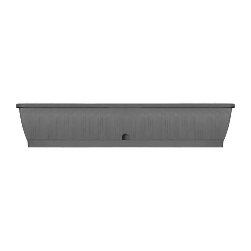 Garden ID - Jardiniere - Garden Id Terraflor - Anthracite 100 Cm - Solidité - Réserve D'eau - Recyclé & 100% Recyclable - Volume Pour Pla