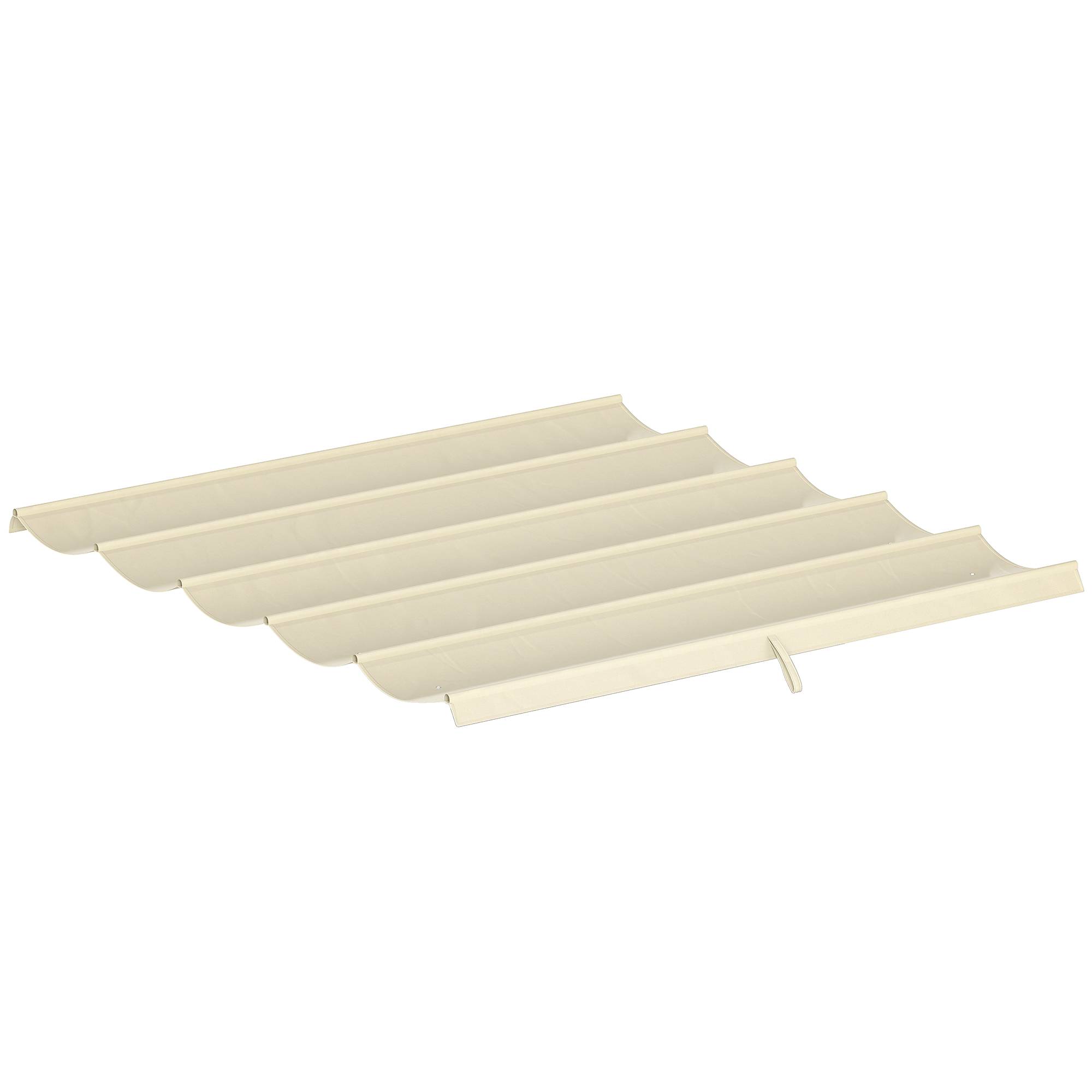 Toile de toit pour pergola tonnelle rétractable de 3 x 3 m - toile uniquement 250 x 255 cm crème - Image 1