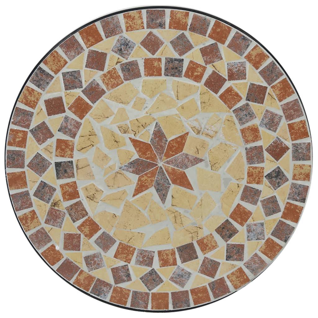 Maison Chic - Table de jardin - Table de bistro mosaïque terre cuite blanc Ø50x70 cm céramique HL911 - Image 6