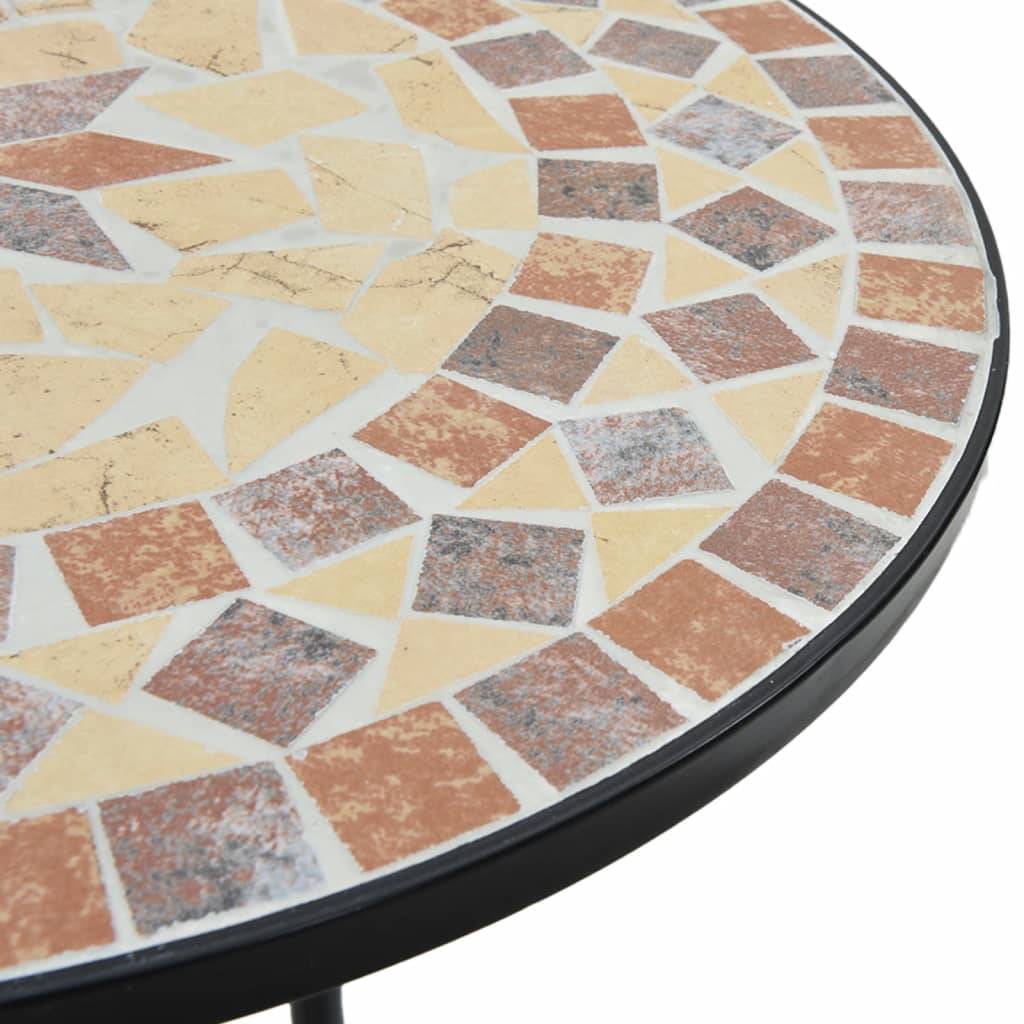Maison Chic - Table de jardin - Table de bistro mosaïque terre cuite blanc Ø50x70 cm céramique HL911 - Image 7