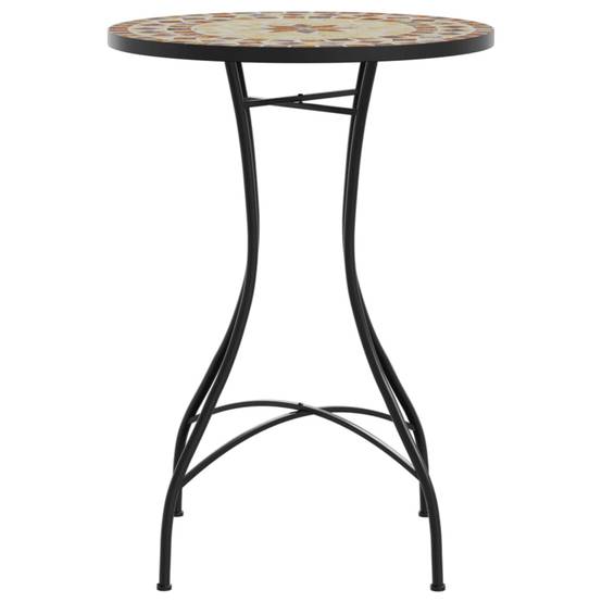 Maison Chic - Table de jardin - Table de bistro mosaïque terre cuite blanc Ø50x70 cm céramique HL911 - Image 5