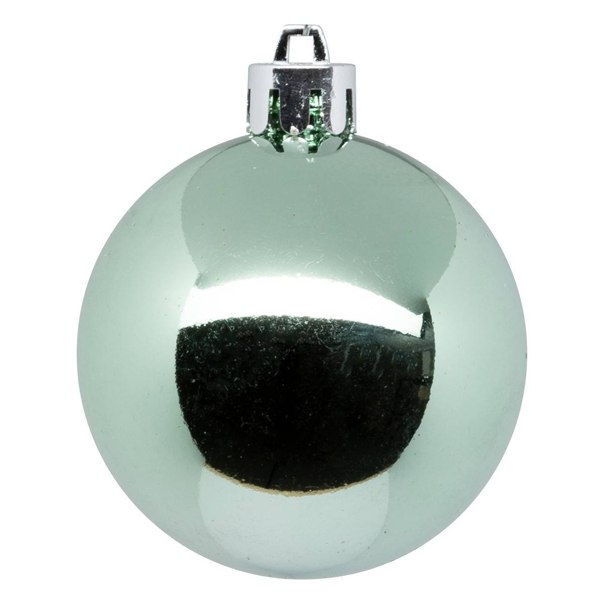 Fééric Lights & Christmas - Boule de Noël plastique 70mm x8 vert amande - Atmosphera Créateur d'intérieur - Image 3