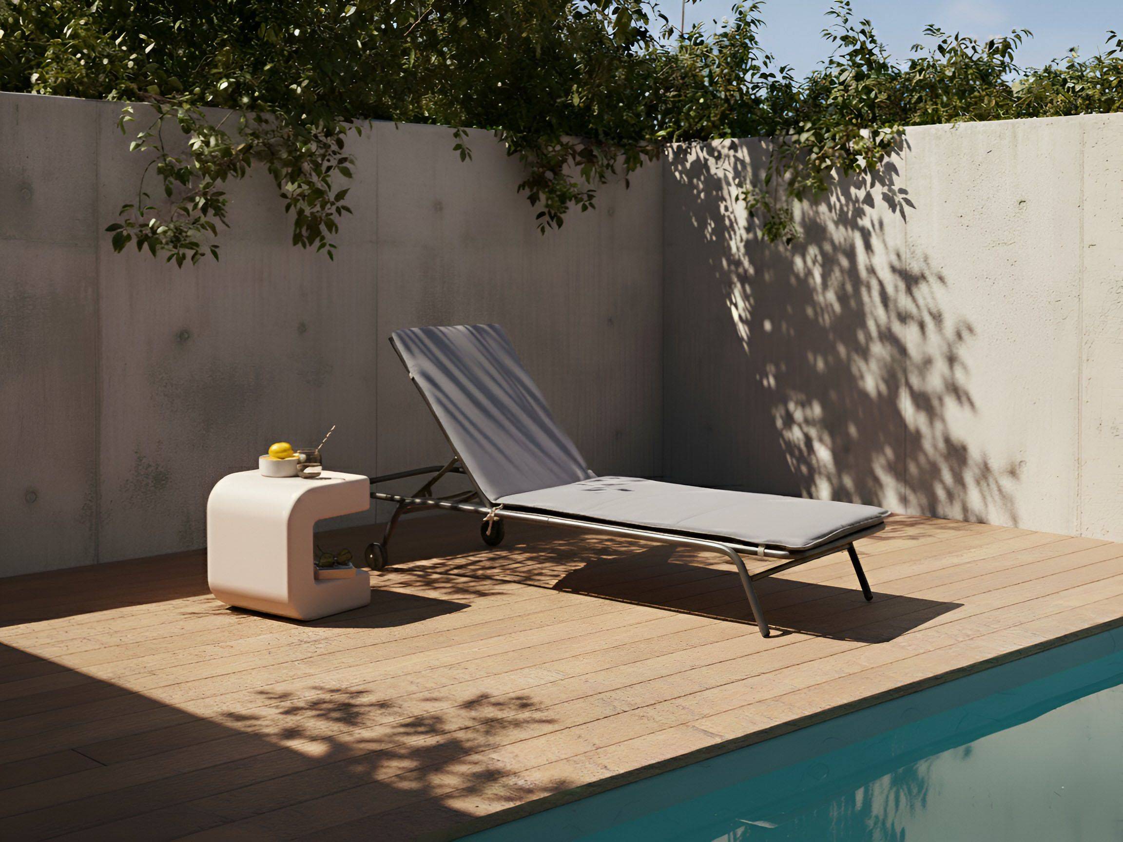Beliani - Chaise longue Acier Gris VOLTERRA - Beliani - Image 1