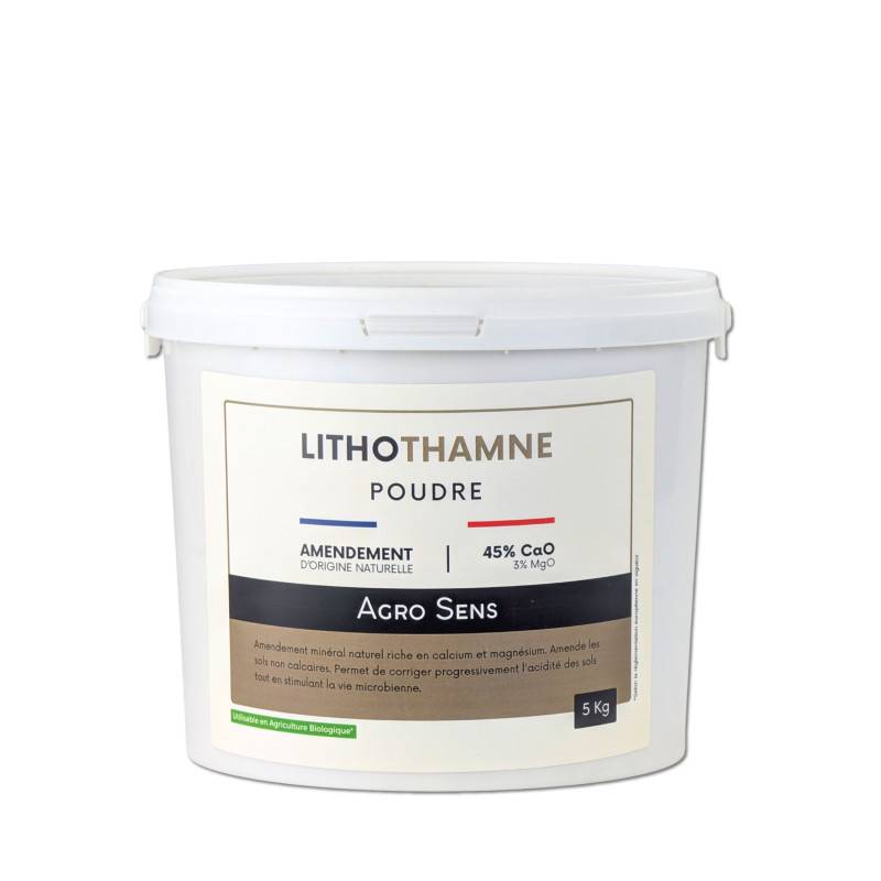 Lithothamne en poudre - Amendement calcaire naturel pour le jardin - Seau 5 kg - Image 1