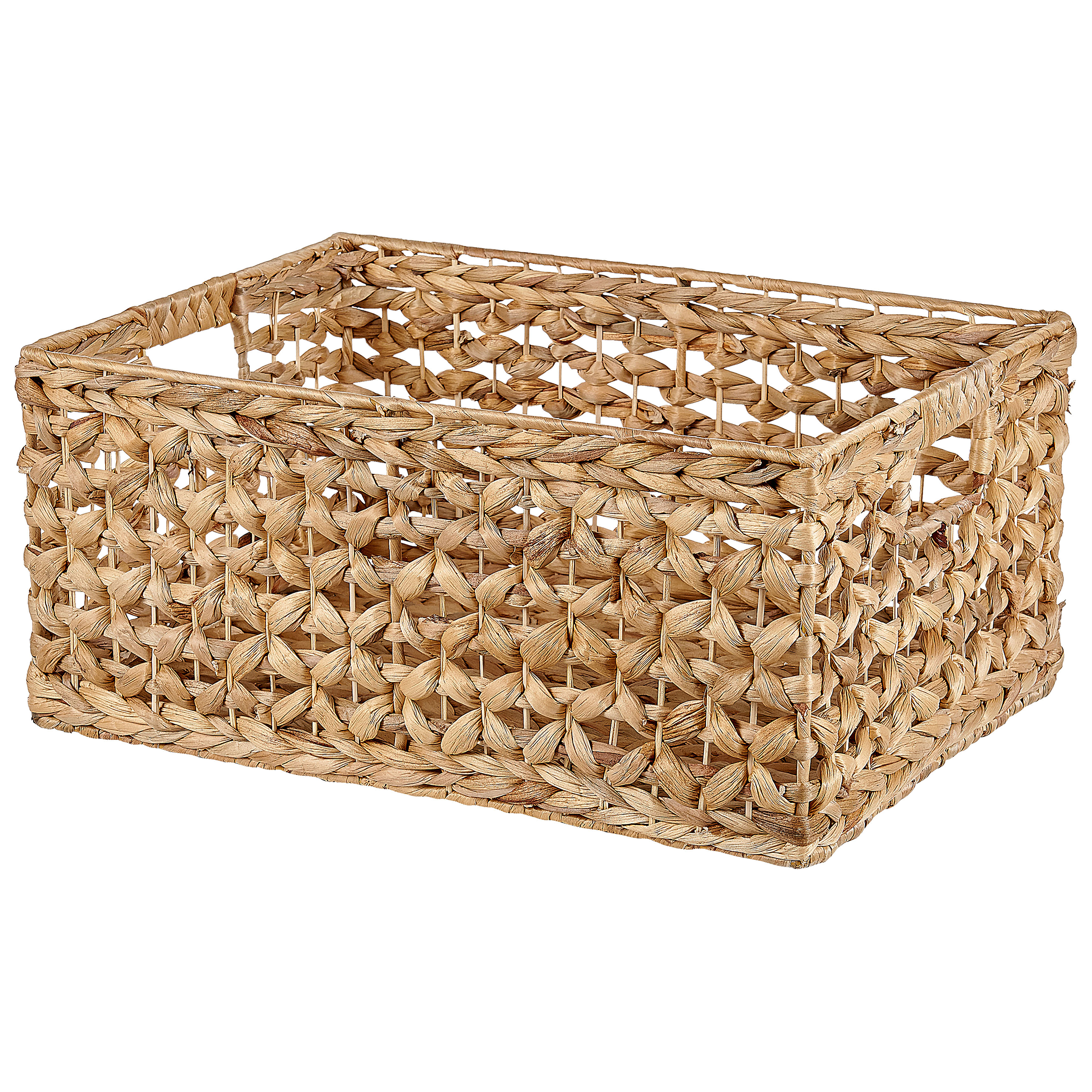 Beliani - Paniers Naturels en Jacinthe d'Eau avec Poignées Tissés Lot de 3 Accessoires de Maison Style Boho - Image 5
