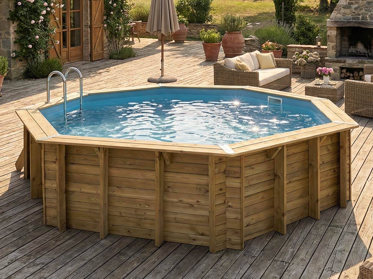 Ubbink - Piscine bois Océa 5,80 x 1,30 m - Liner bleu - Ubbink - Image 1