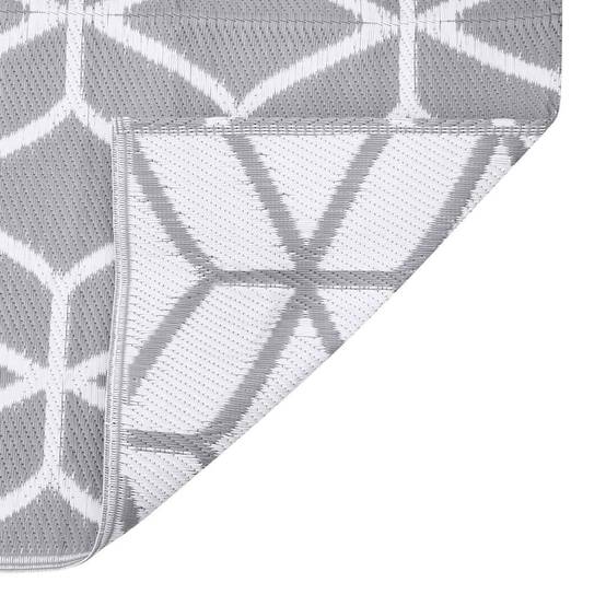 ComfortXL - Tapis de Jardin Tissé en PP Décoratif pour Salon de Jardin Gris 140x200 cm – ComfortXL Outdoor Living - Image 4