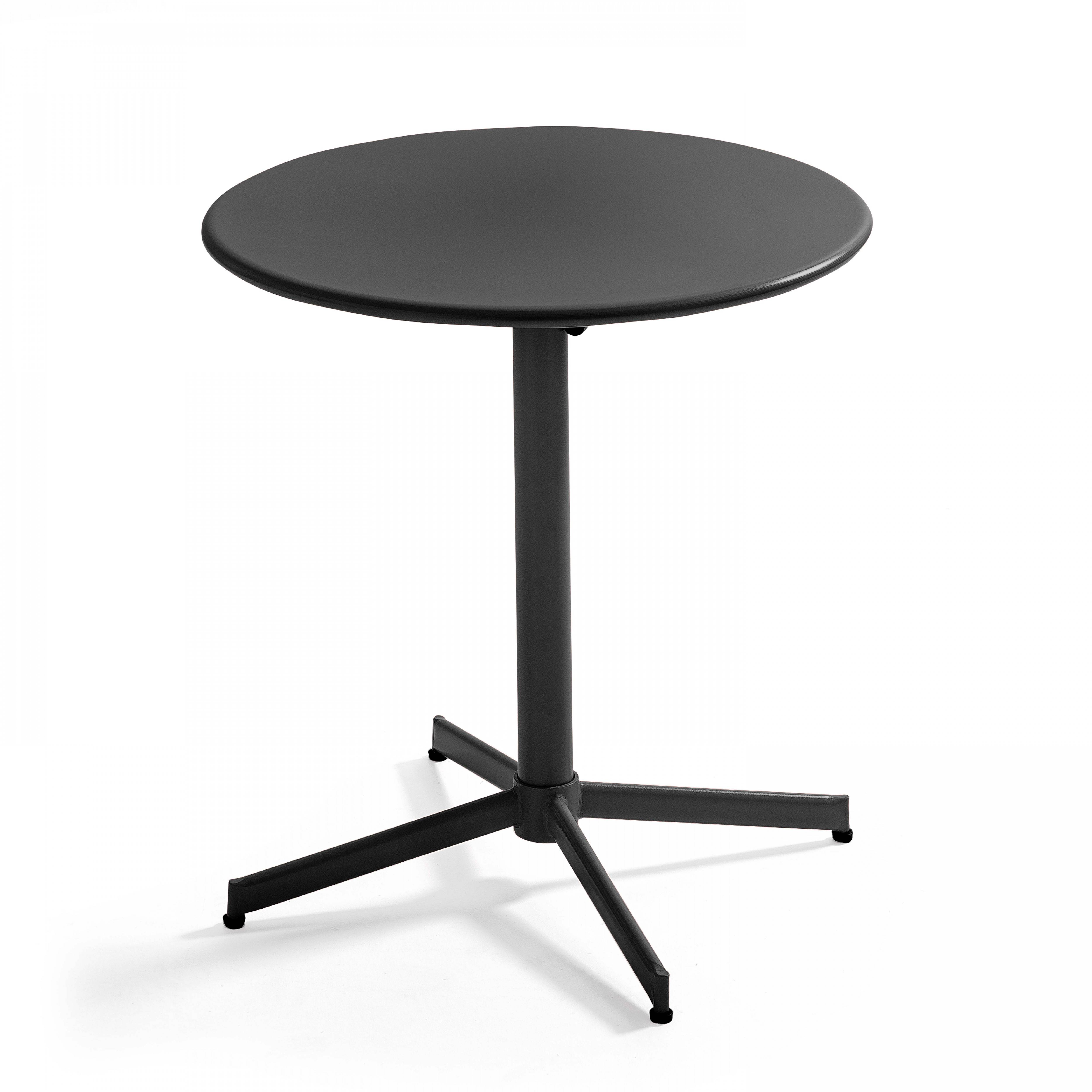 Oviala - Ensemble table ronde et 2 chaises de jardin bistrot en métal gris Palavas - Oviala - Image 2