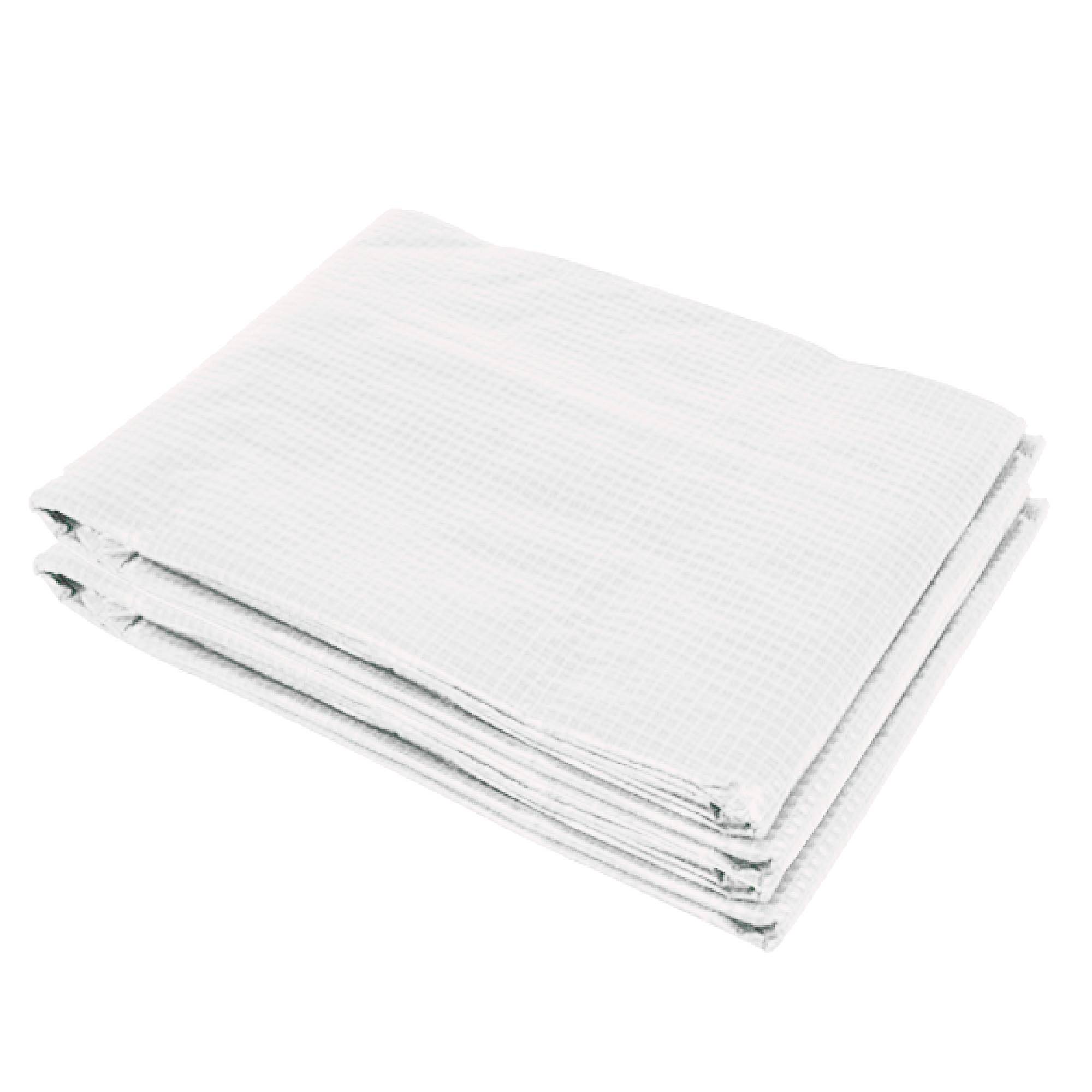 Outsunny - Bâche de rechange serre tunnel 18 m², bâche dim. 6L x 3l x 2H m PE anti-UV imperméable 12 fenêtres + porte enroulable zippée blanc - Outsunny - Image 1