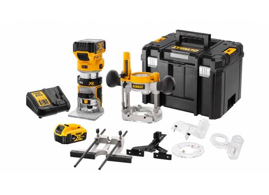 Affleureuse-défonceuse XR 18V - DEWALT - 2 batteries 18V 5.0Ah - chargeur - accessoires - Tstak - DCW604P2-QW - Image 1