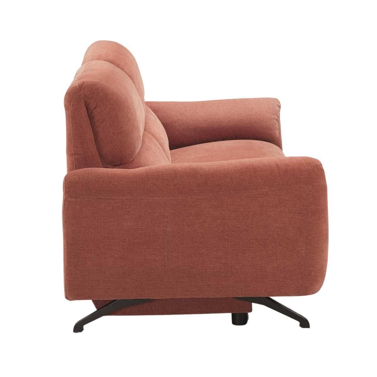 ALTOBUY - Canapé relax électrique 3 places tissu polyester terracotta - MALKO - Image 5