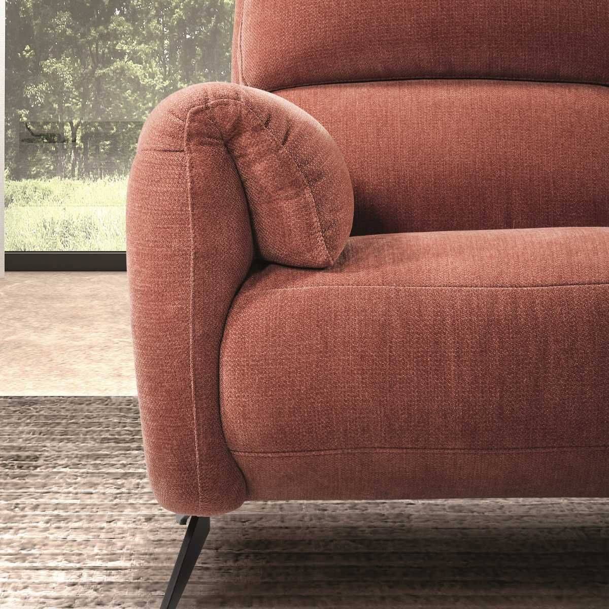 ALTOBUY - Canapé relax électrique 3 places tissu polyester terracotta - MALKO - Image 6