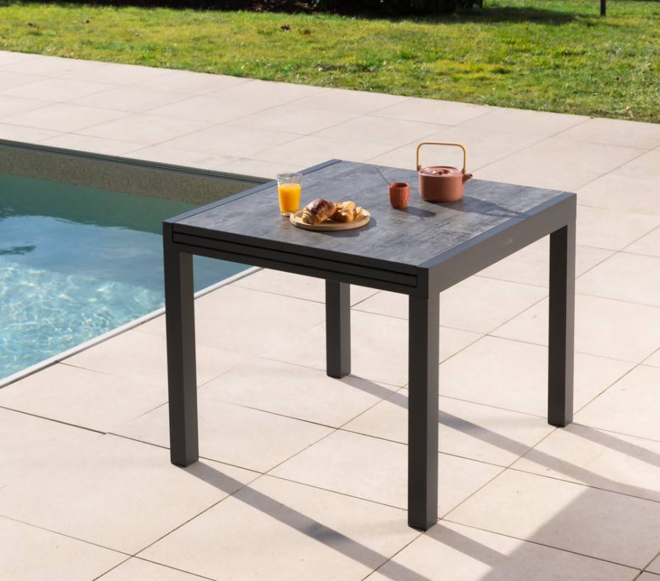 Ozalide - Ensemble table et chaises de jardin 6 places terracotta HONFLEUR BEZIERS ARDOISE - Image 7