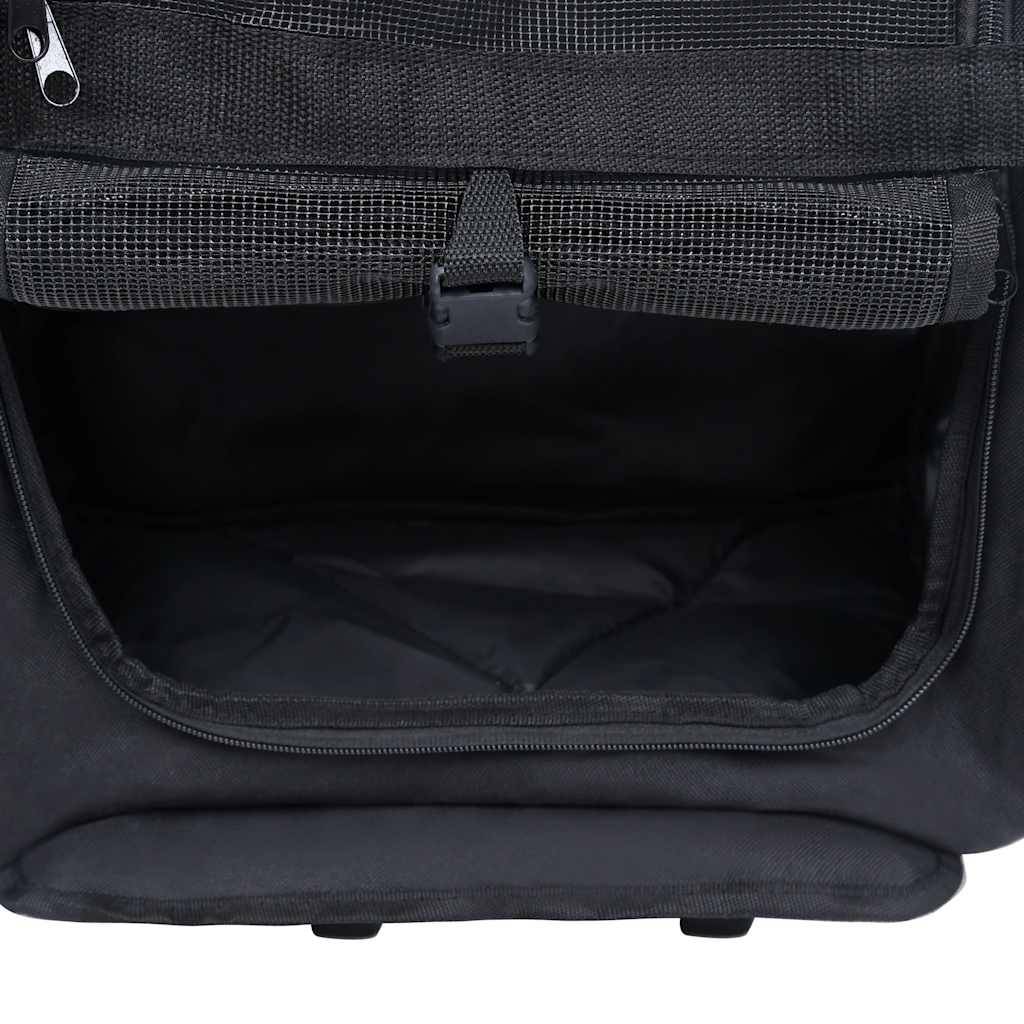 Chariot pour animaux de compagnie tissu et métal noir 40 x 25 x 104 cm - PANGIVO - Image 6