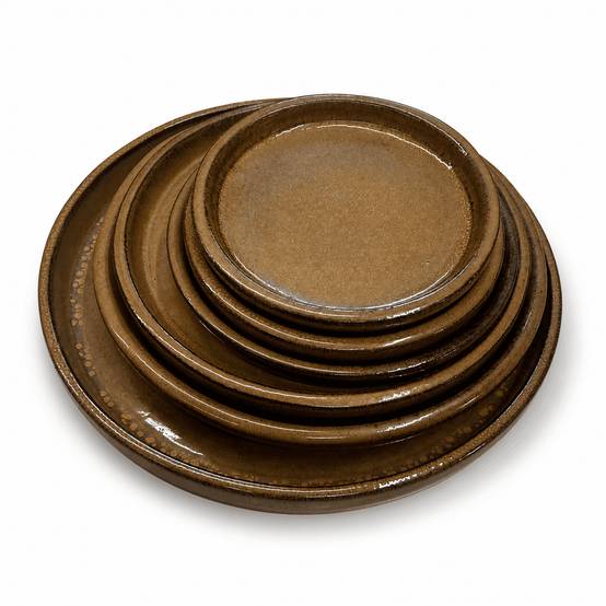 Soucoupe ronde 19cm miel ambré - Image 3