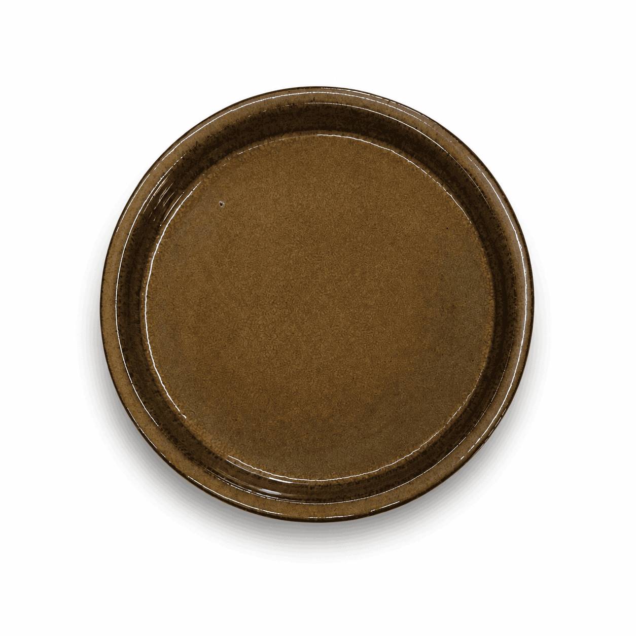 Soucoupe ronde 19cm miel ambré - Image 1