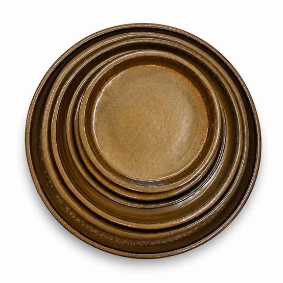 Soucoupe ronde 19cm miel ambré - Image 2