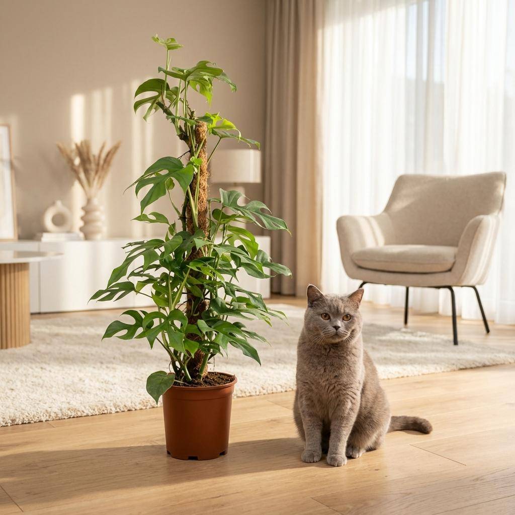 Monstera Minima avec tuteur - Monstera Rhaphidophora tetrasperma - Pot de 19cm - Hauteur 90cm - Sans cache-pot - Plantes d'intérieur - Image 3