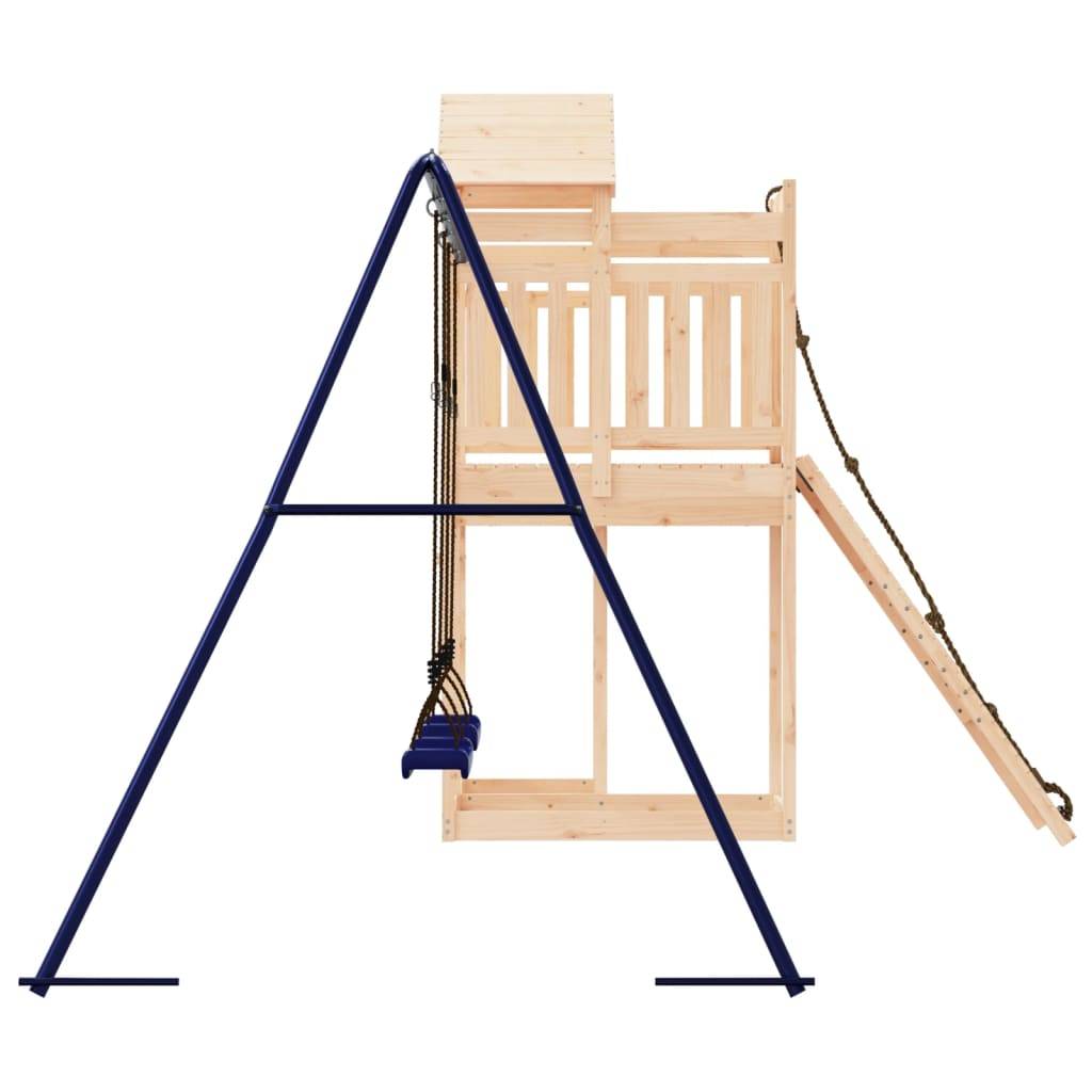 Helloshop26 - Aire de jeux d'extérieur mur d'escalade balançoire robuste jeux jardin 361 x 282 x 238 cm bois de pin massif - Image 5