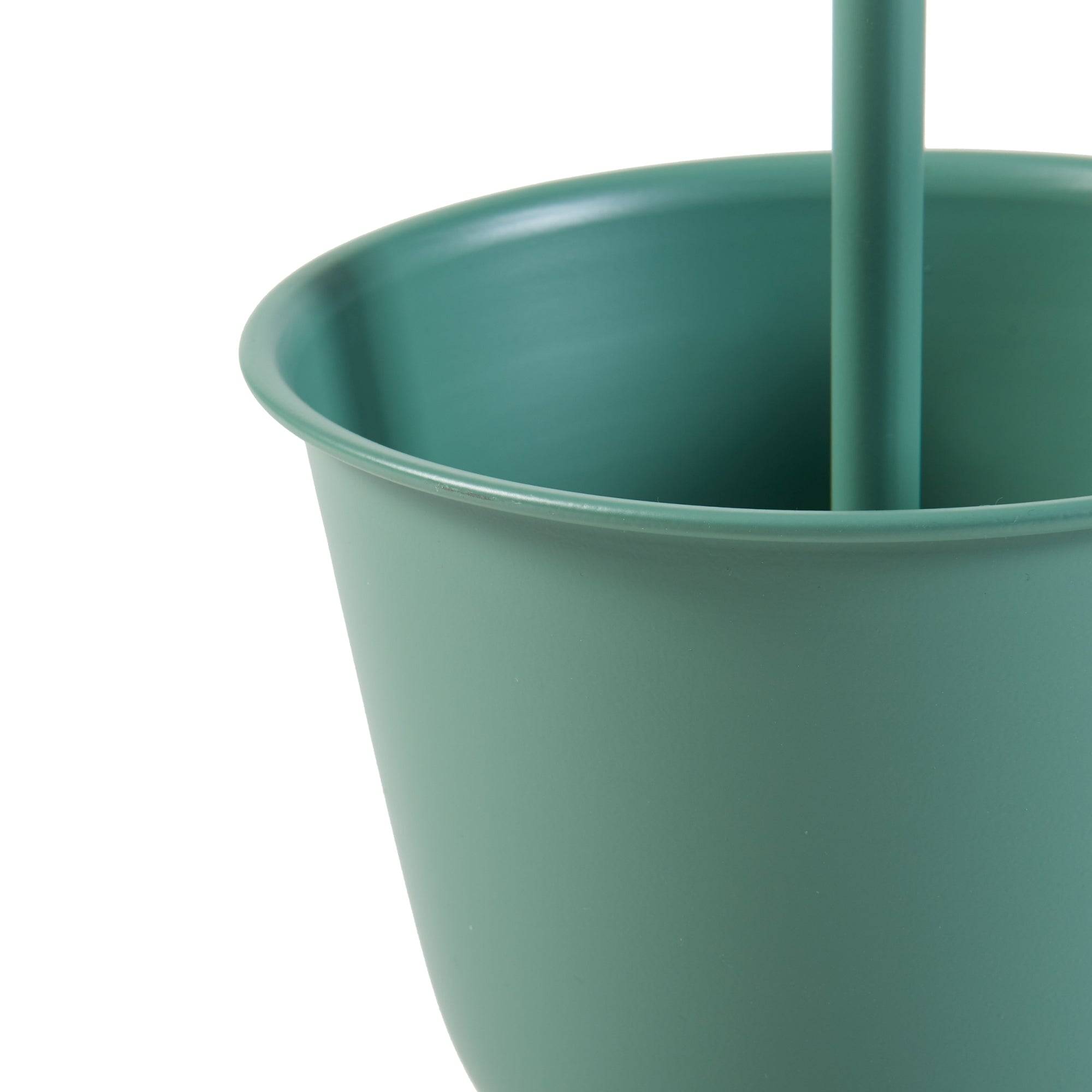 Porte-plantes style intemportel support 110 x 28 cm 3 cache-pots vert - Image 5