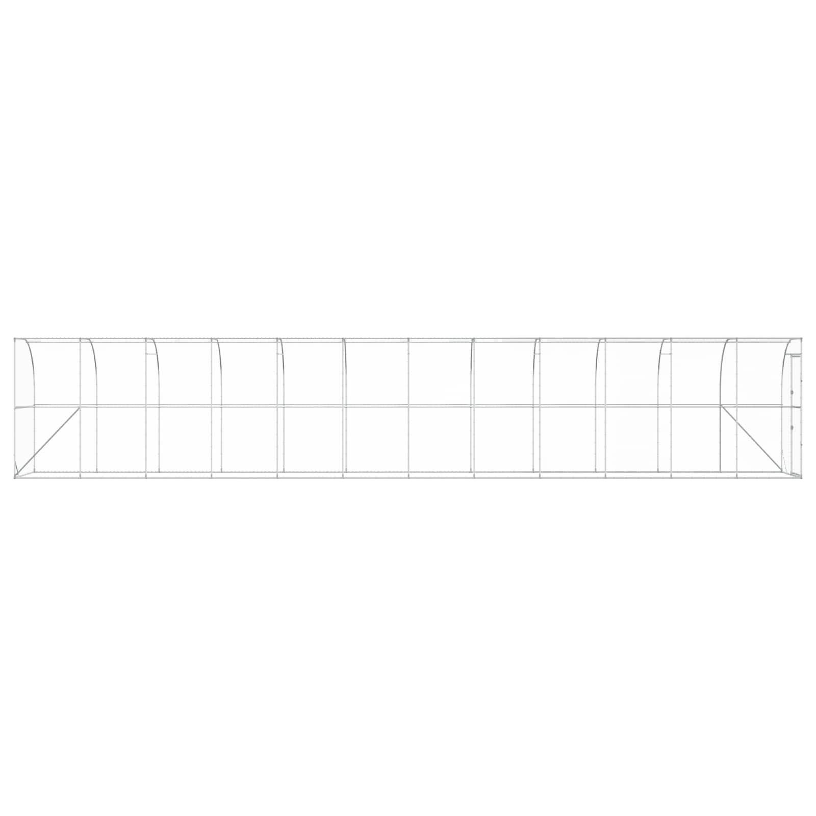 Vidaxl - Poulailler contre le mur Argenté 600 x 150 x 215 cm vidaXL 3434720 - Image 6