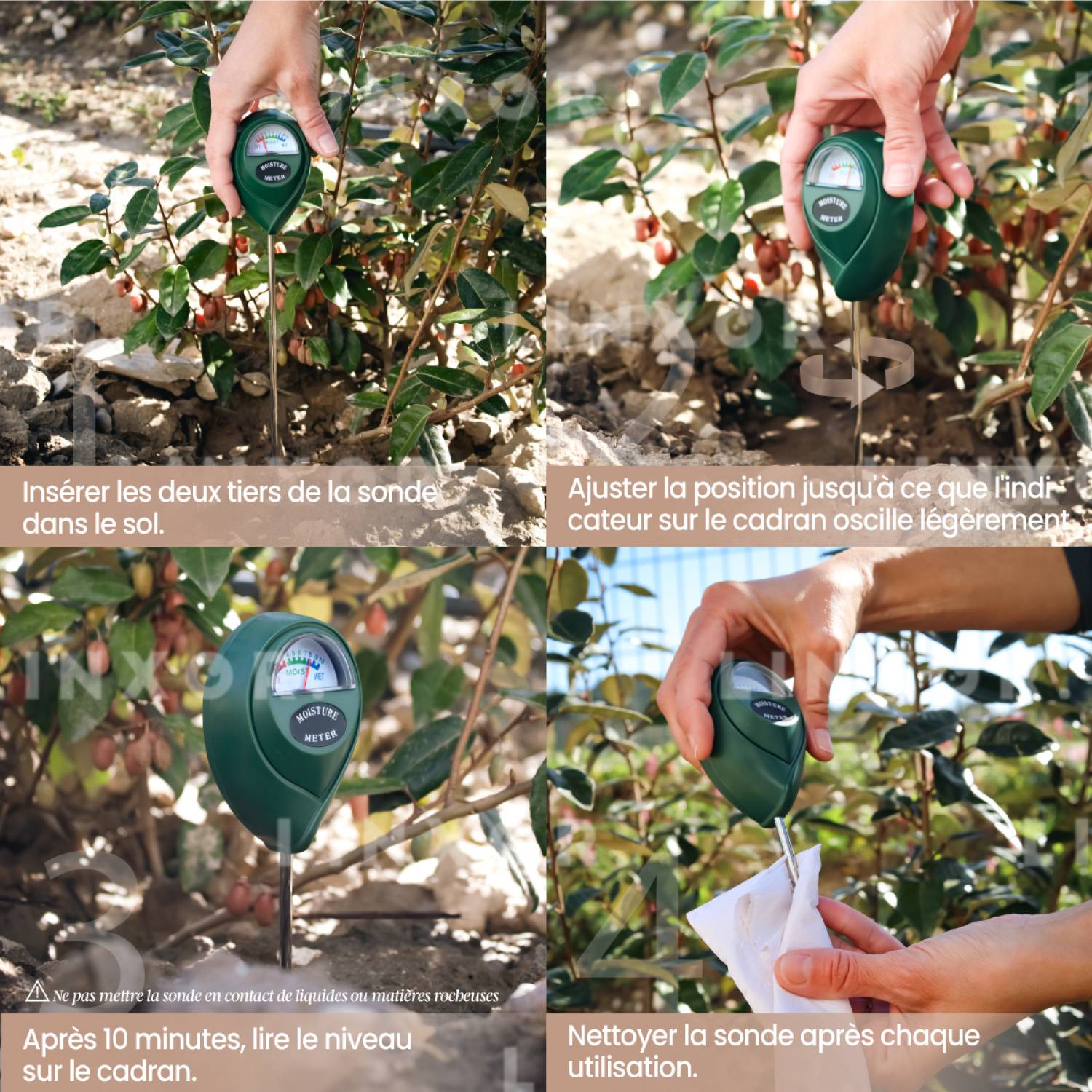 Linxor - Testeur, capteur d'humidité, hygromètre pour plante ou sol - Linxor - Image 4