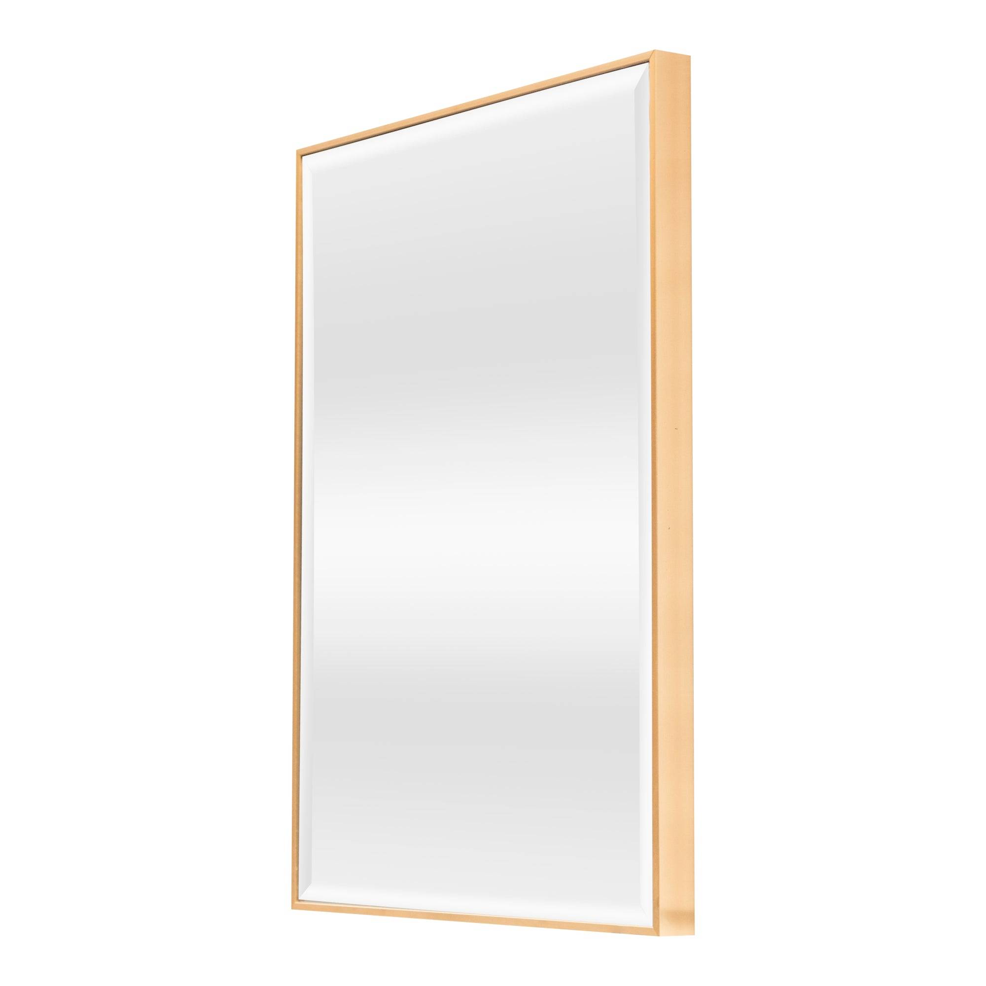 Miroir mural rectangulaire 72 x 52 cm doré - Image 1