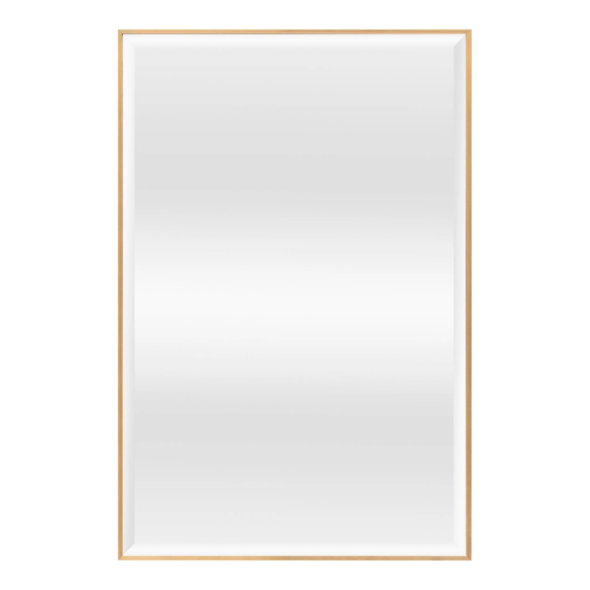 Miroir mural rectangulaire 72 x 52 cm doré - Image 2