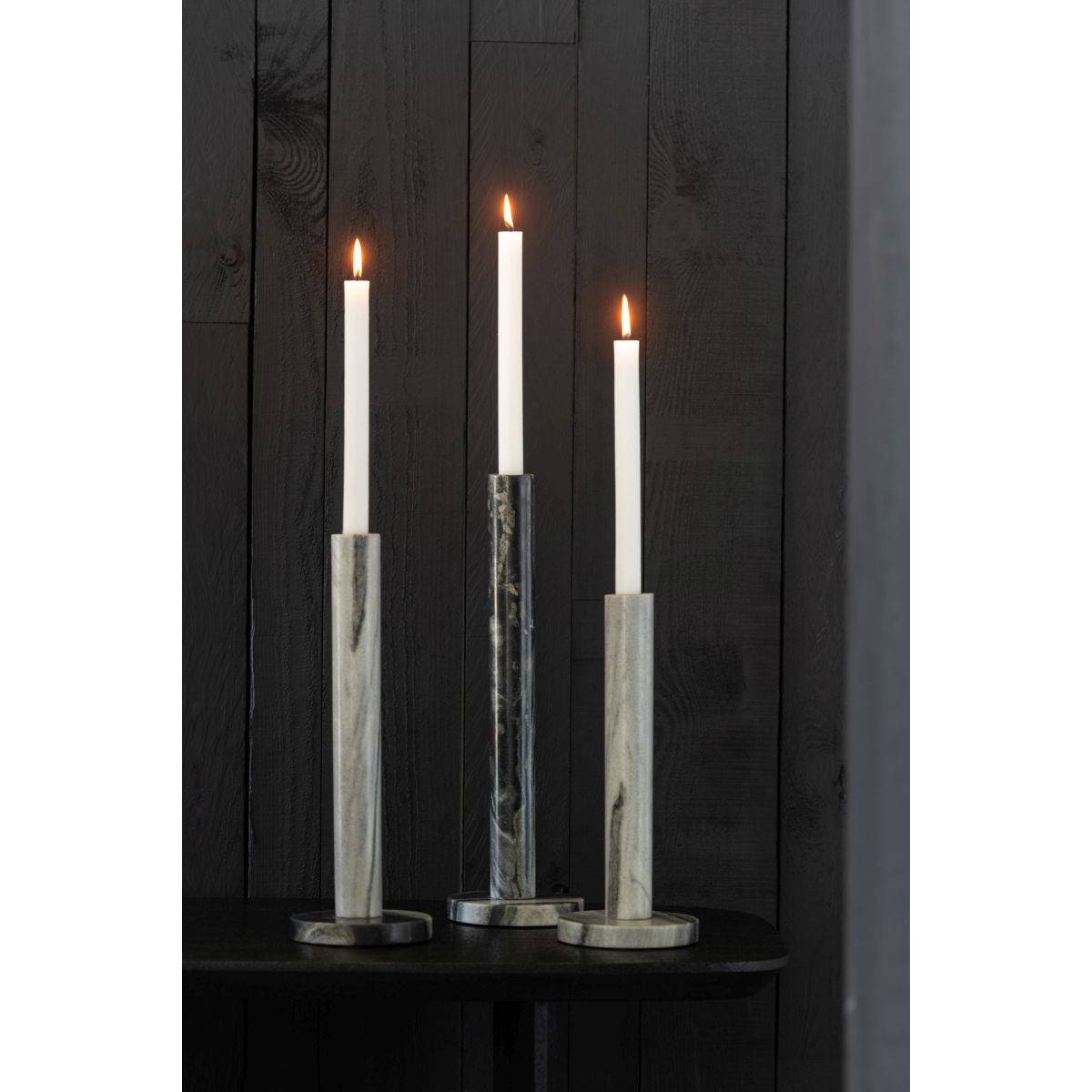 J-Line - Lot de 3 Chandeliers en Marbre "Courchevel" 40cm Gris Clair - Image 4