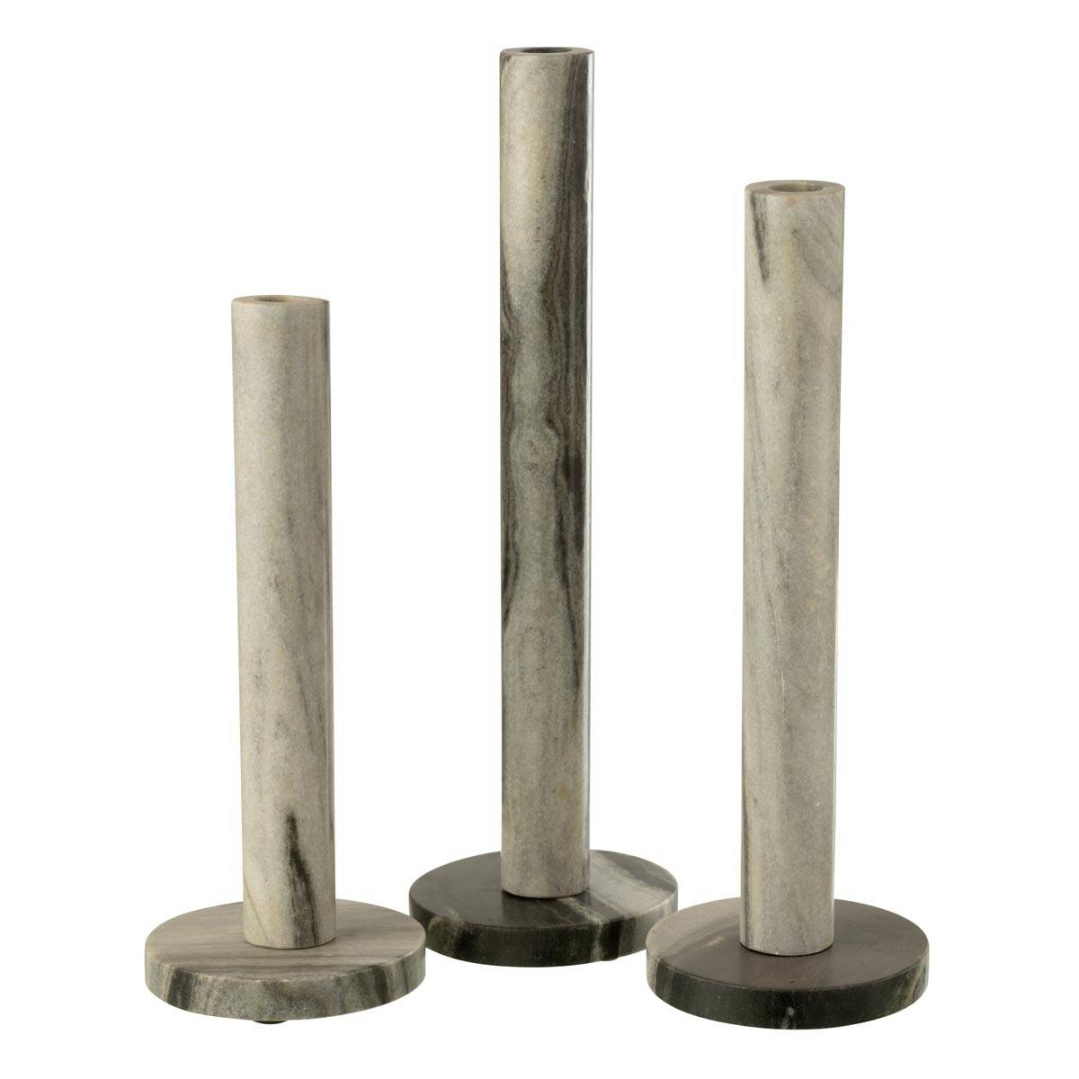 J-Line - Lot de 3 Chandeliers en Marbre "Courchevel" 40cm Gris Clair - Image 1