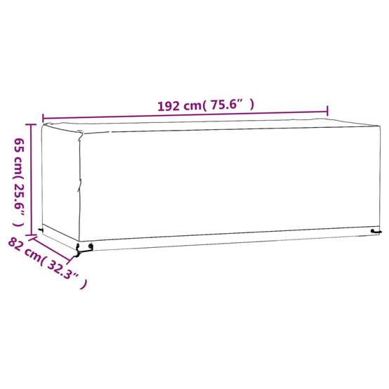 Lot de 2 Bâches Imperméables PE pour Banc de Jardin Protection Anti-UV Mobilier Extérieur Noir 192x82x65 cm – ComfortXL Outdoor Living - Image 10
