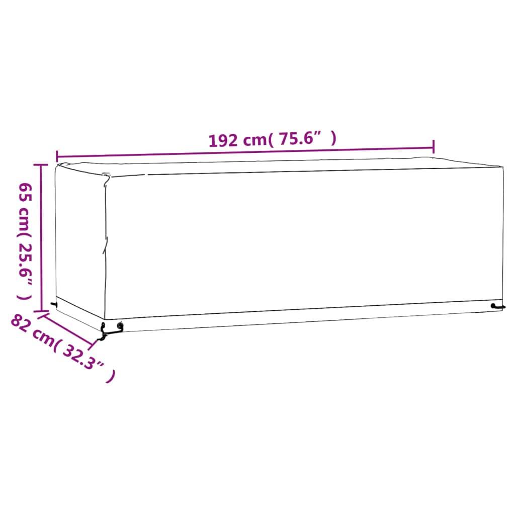 Lot de 2 Bâches Imperméables PE pour Banc de Jardin Protection Anti-UV Mobilier Extérieur Noir 192x82x65 cm – ComfortXL Outdoor Living - Image 10