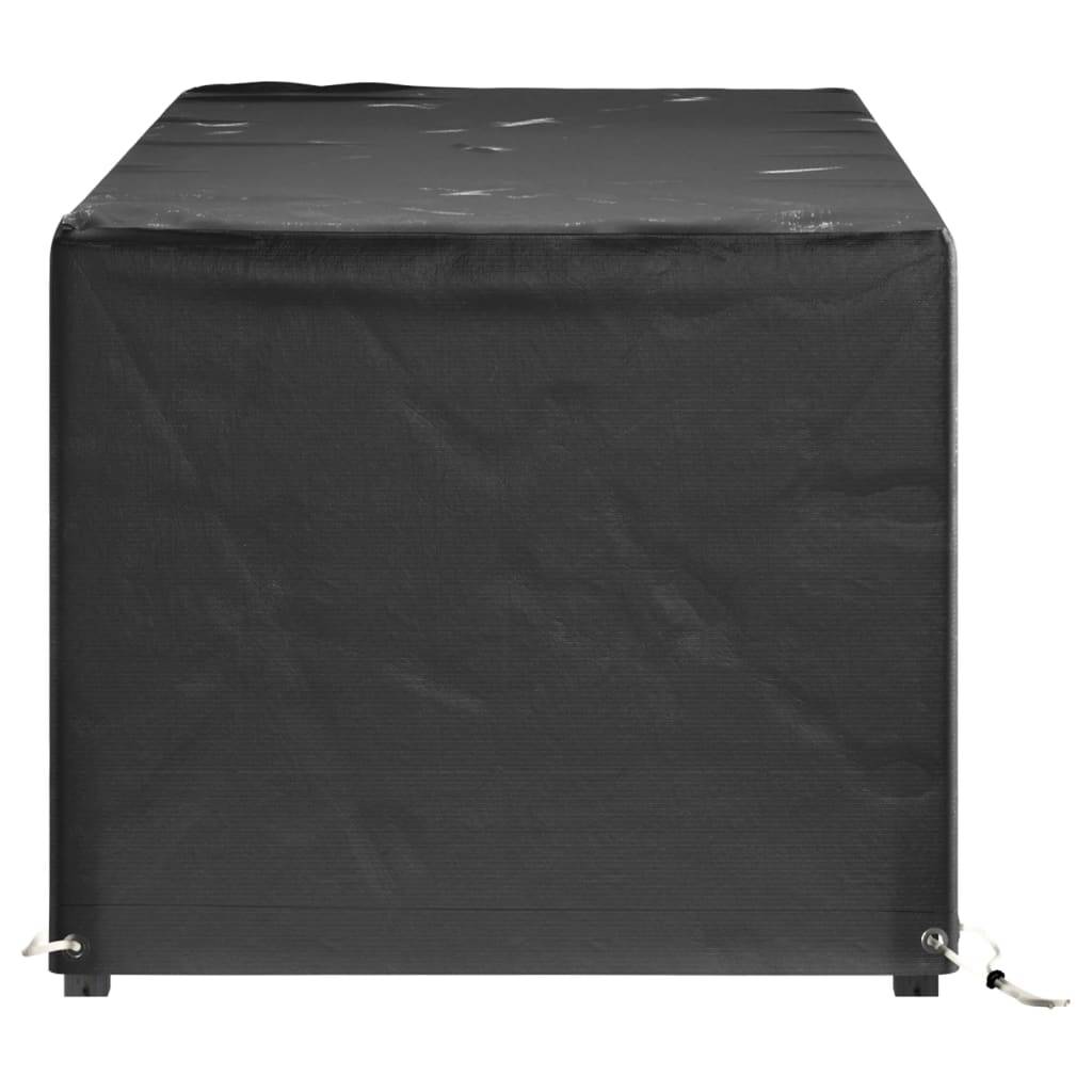 Lot de 2 Bâches Imperméables PE pour Banc de Jardin Protection Anti-UV Mobilier Extérieur Noir 192x82x65 cm – ComfortXL Outdoor Living - Image 5