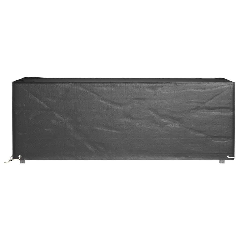 Lot de 2 Bâches Imperméables PE pour Banc de Jardin Protection Anti-UV Mobilier Extérieur Noir 192x82x65 cm – ComfortXL Outdoor Living - Image 4