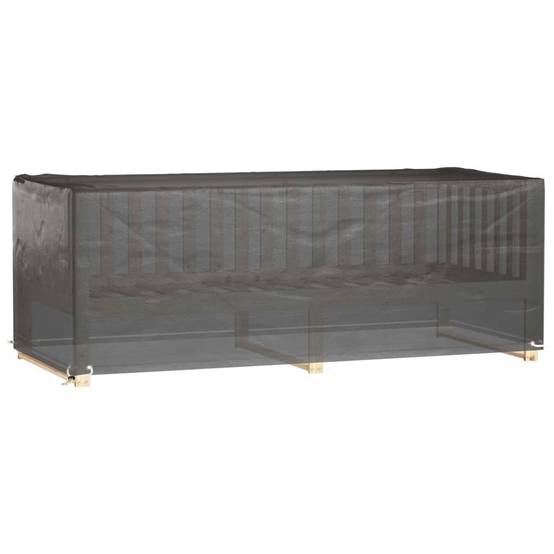Lot de 2 Bâches Imperméables PE pour Banc de Jardin Protection Anti-UV Mobilier Extérieur Noir 192x82x65 cm – ComfortXL Outdoor Living - Image 2