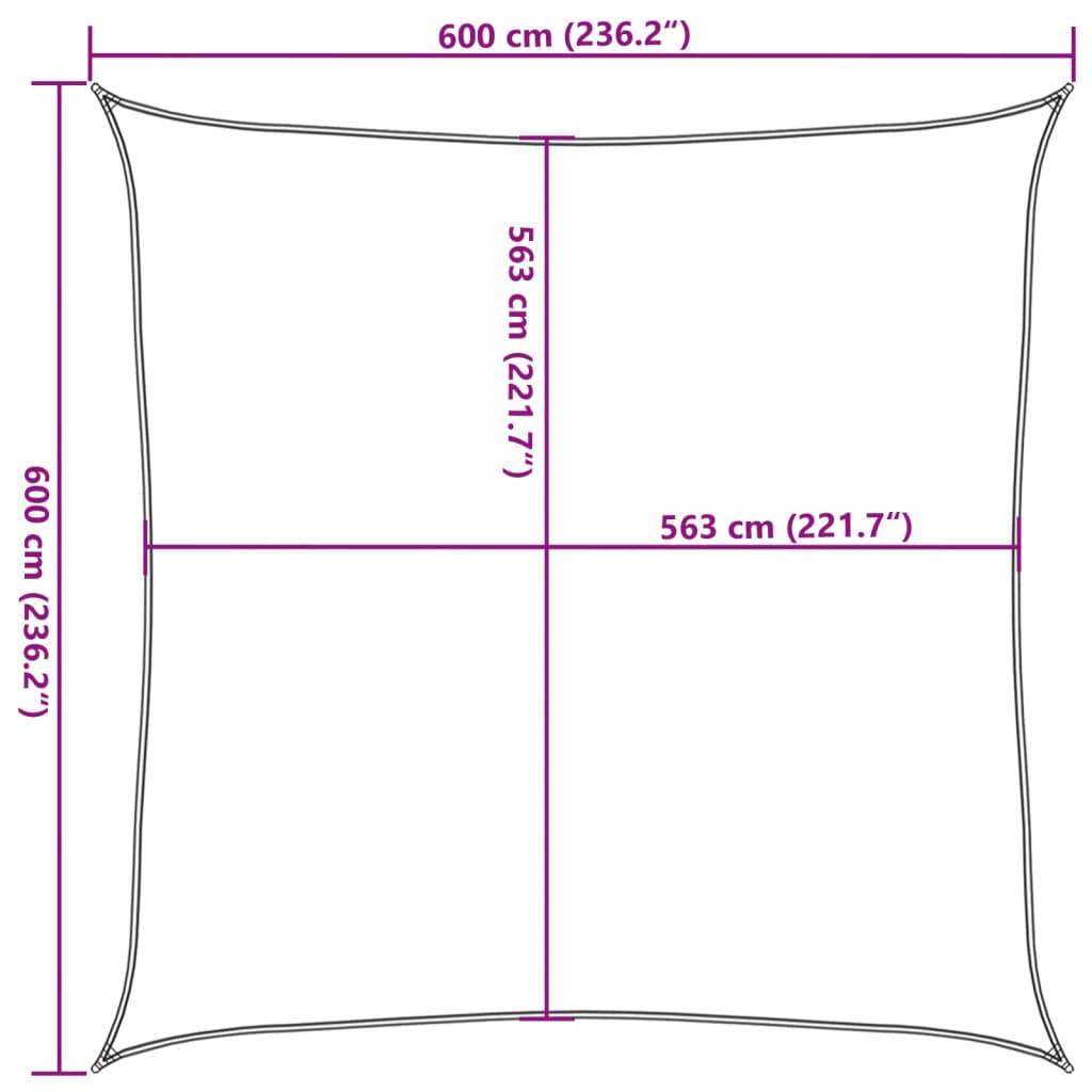 Voile d'ombrage polyester oxford sable 6 x 6 m - PANGIVO - Image 10