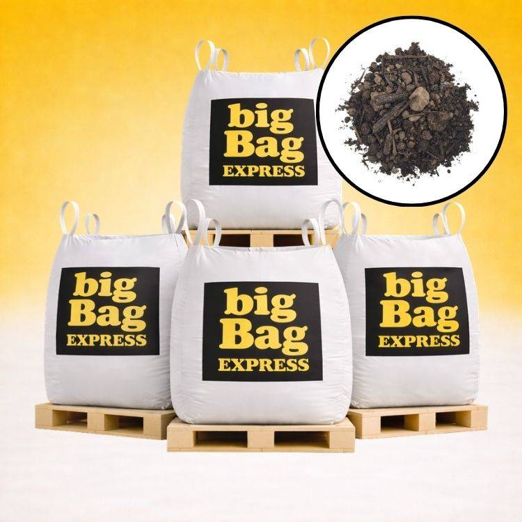 PACK 4 X BIG BAG de 1m³ (+/- 4,8T) Terre Criblée Amendée Compostée à 25% - Livraison PREMIUM - Image 1
