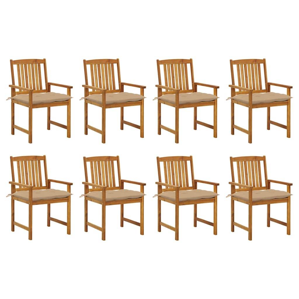 Chaises de jardin bois d'acacia beige 61 x 57 x 92 cm - PANGIVO