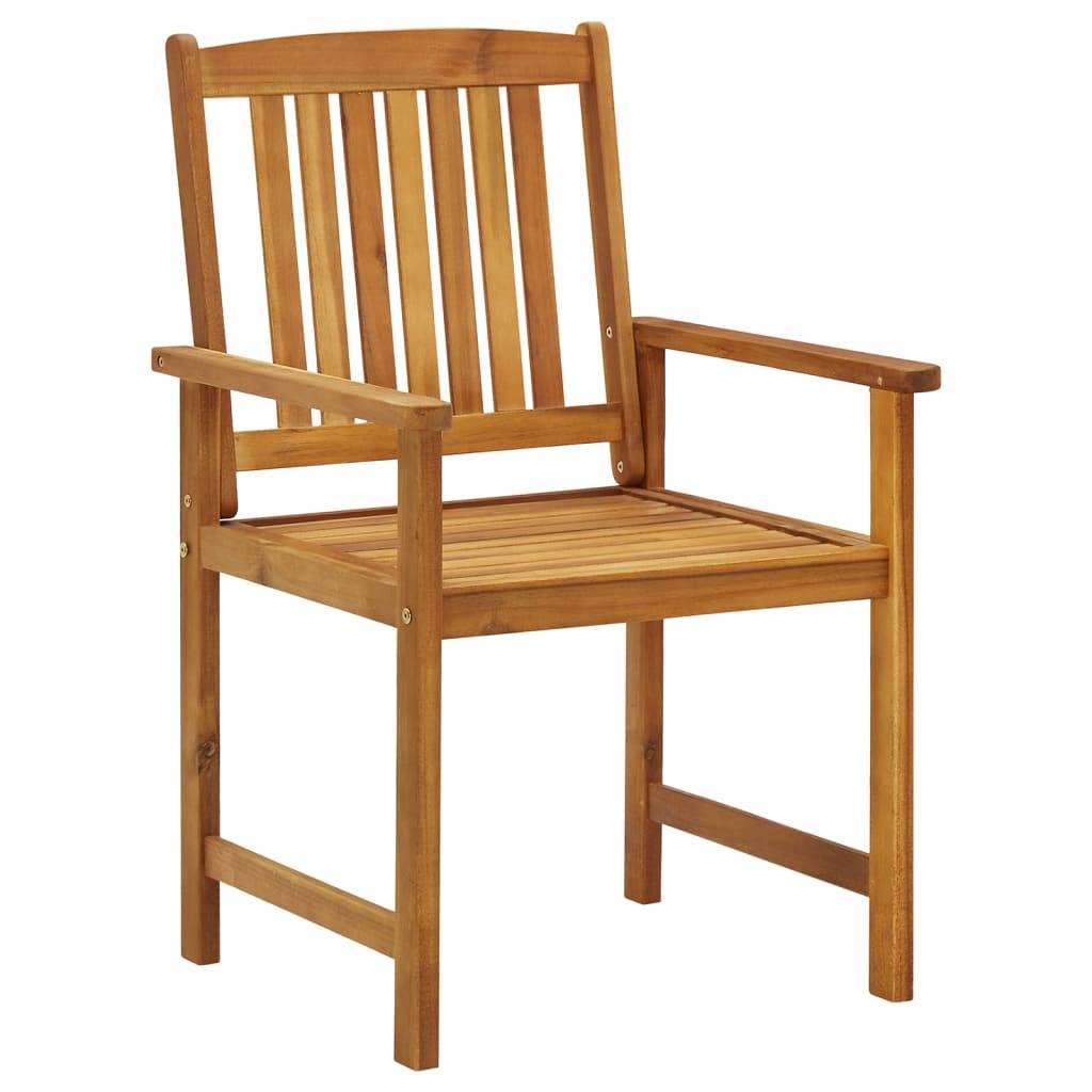 Chaises de jardin bois d'acacia beige 61 x 57 x 92 cm - PANGIVO - Image 4