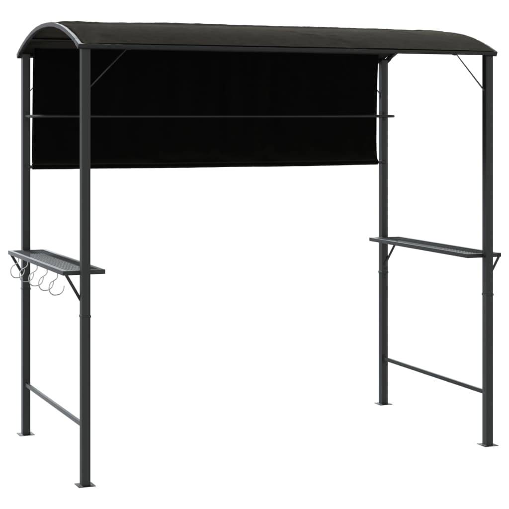 Tonnelle de Barbecue Métal Abri pour Grillade Extérieur Robuste Anthracite 2.2x1.1 m – ComfortXL Outdoor Living - Image 2