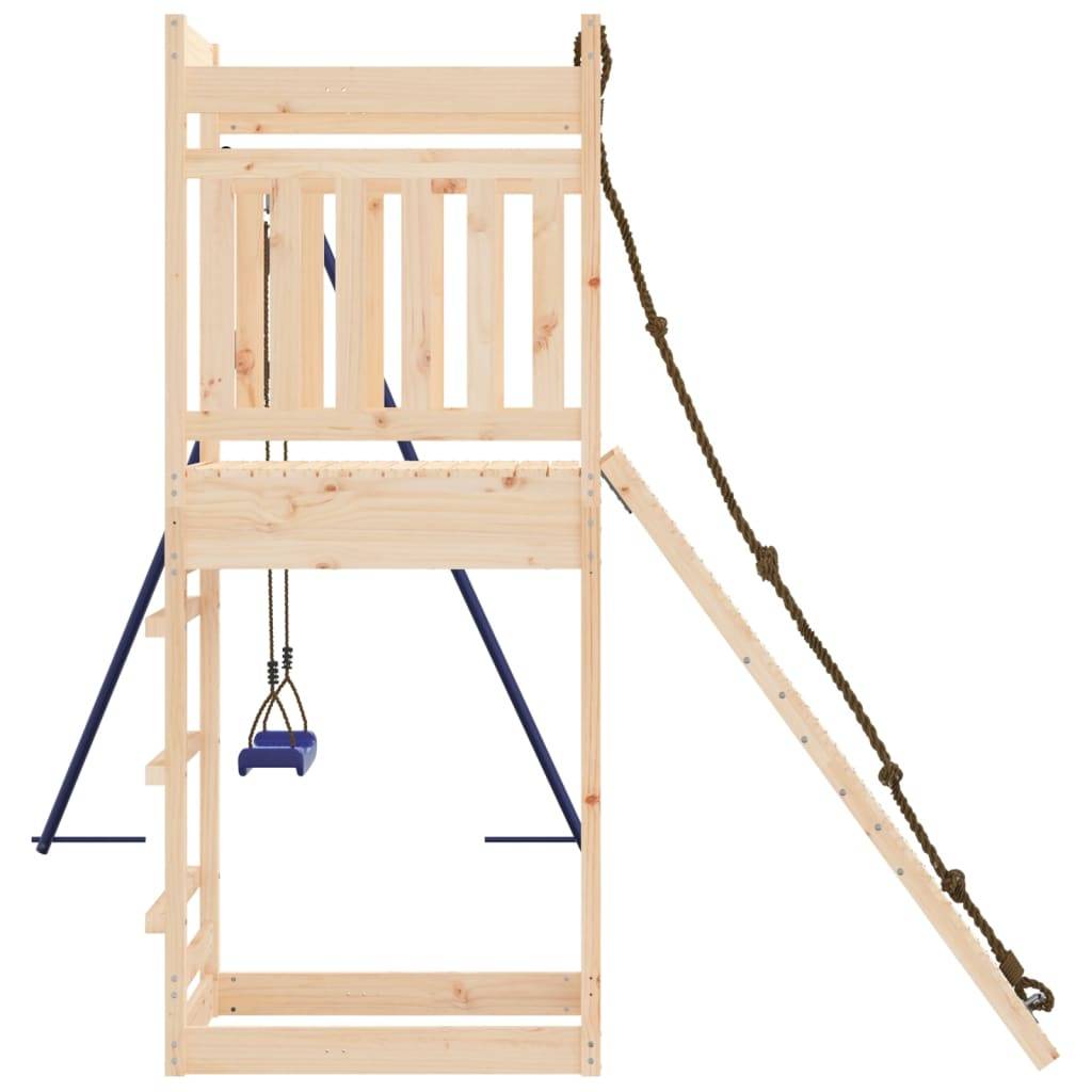 Helloshop26 - Aire de jeux d'extérieur balançoires toboggan portiques robuste jeux jardin 243 x 256 x 207 cm bois de pin massif - Image 4