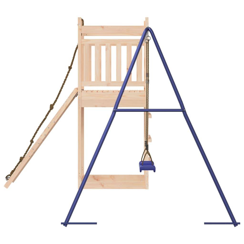 Helloshop26 - Aire de jeux d'extérieur balançoires toboggan portiques robuste jeux jardin 243 x 256 x 207 cm bois de pin massif - Image 5