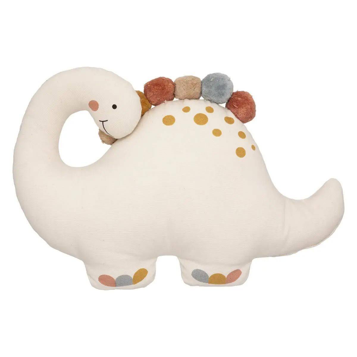 Coussin Déco Enfant "Dinosaure" 40cm Ivoire - Image 1